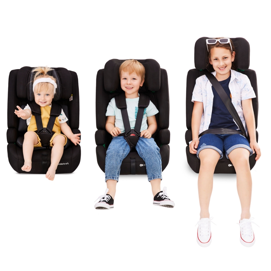 KINDERKRAFT - Automobilio sėdynė SAFETY FIX 2 i-Dydis (76-150 cm) juoda