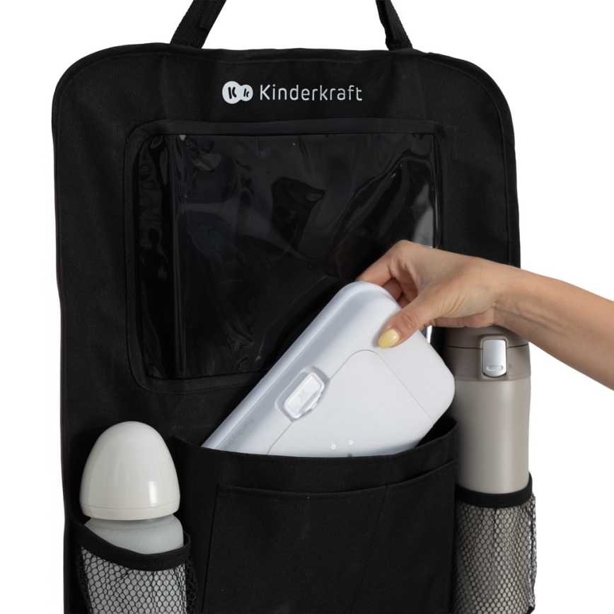 KINDERKRAFT - juodas automobilinis organizatorius