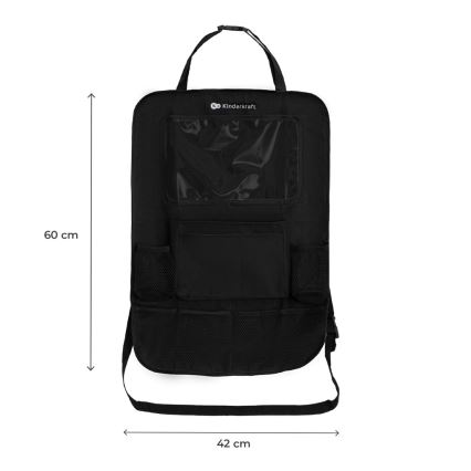 KINDERKRAFT - juodas automobilinis organizatorius