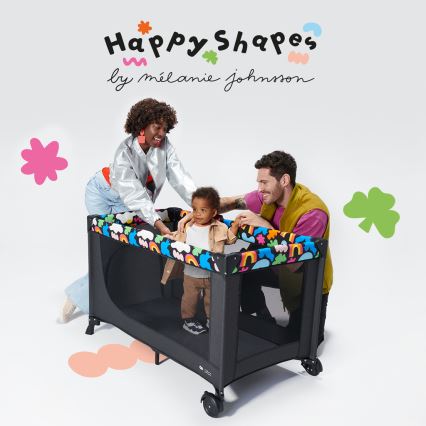 KINDERKRAFT - Kelioninė lovelė JOY 2 Happy shapes