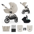 KINDERKRAFT - kombinuotas 3 viename vežimėlis PRIME 3 Sand Dune