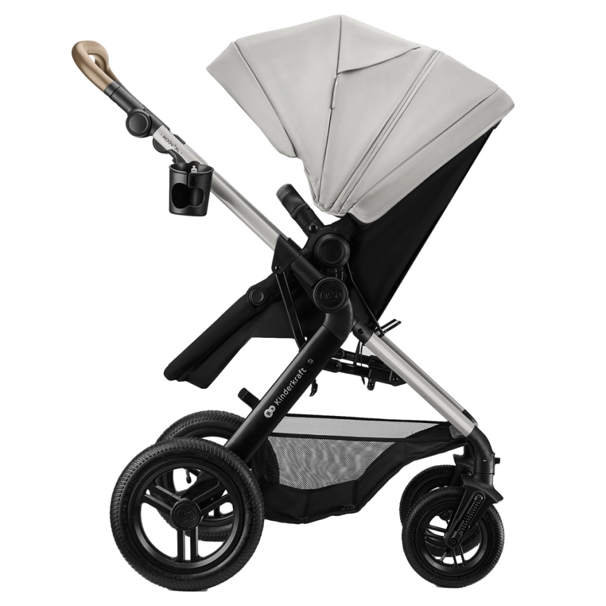 KINDERKRAFT - kombinuotas 3in1 vežimėlis MOOV 2 XL Air Grey