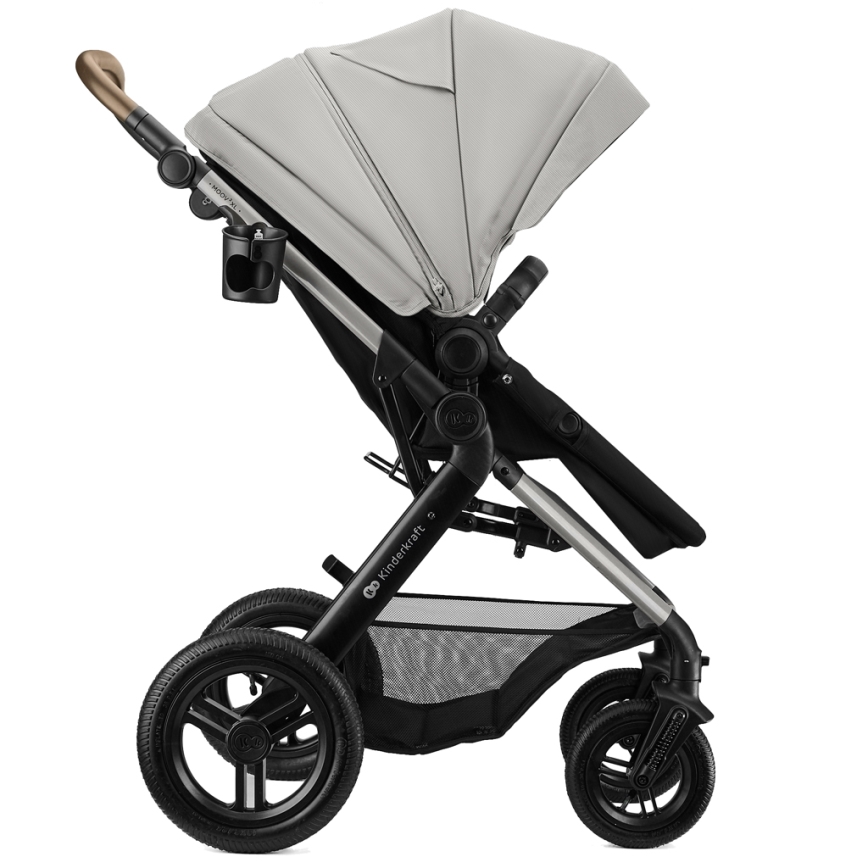 KINDERKRAFT - kombinuotas 3in1 vežimėlis MOOV 2 XL Air Grey