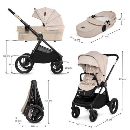 KINDERKRAFT - kombinuotas vežimėlis 2 viename NEA 2 Dune Whisper Bizuu