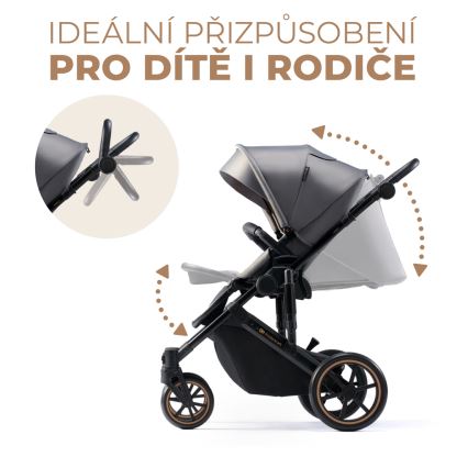 KINDERKRAFT - Kombinuotas vežimėlis 2in1 PRIME 2 pilka