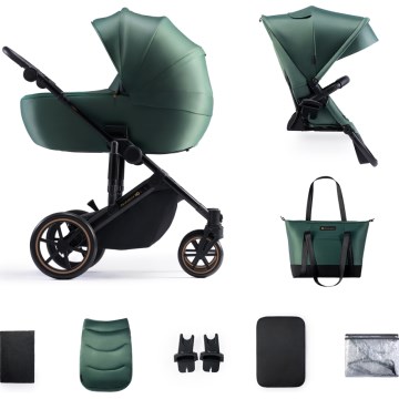 KINDERKRAFT - Kombinuotas vežimėlis 2in1 PRIME 2 žalia