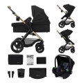 KINDERKRAFT - Kombinuotas vežimėlis 3 viename MOOV 2 XL Air Black