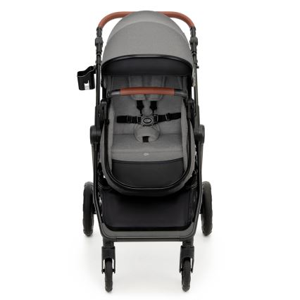 KINDERKRAFT - Kombinuotas vežimėlis 3in1 ESME Moonlight pilka + automobilio sėdynė MINK PRO