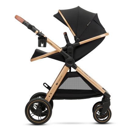 KINDERKRAFT - Kombinuotas vežimėlis 3in1 ESME Pure juoda + automobilio sėdynė MINK PRO