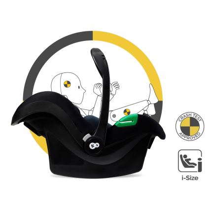 KINDERKRAFT - Kombinuotas vežimėlis 3in1 ESME Pure juoda + automobilio sėdynė MINK PRO