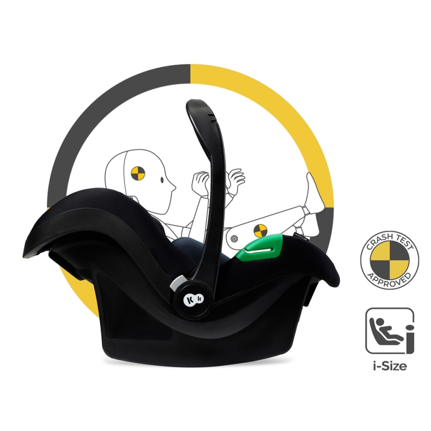 KINDERKRAFT - Kombinuotas vežimėlis 3in1 ESME Pure juoda + automobilio sėdynė MINK PRO