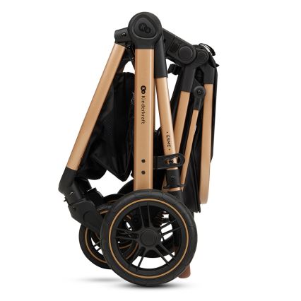 KINDERKRAFT - Kombinuotas vežimėlis 3in1 ESME Pure juoda + automobilio sėdynė MINK PRO