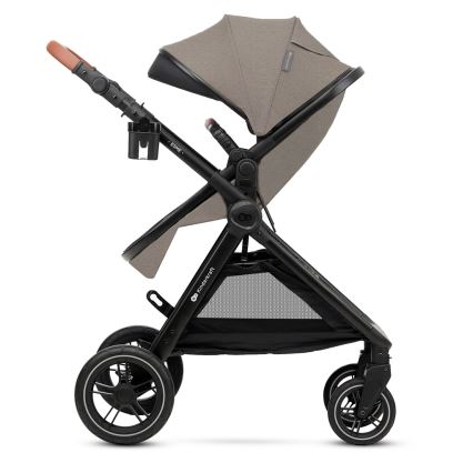 KINDERKRAFT - Kombinuotas vežimėlis 3in1 ESME Sand smėlio spalva + automobilio sėdynė MINK PRO