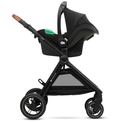 KINDERKRAFT - Kombinuotas vežimėlis 3in1 ESME Sand smėlio spalva + automobilio sėdynė MINK PRO