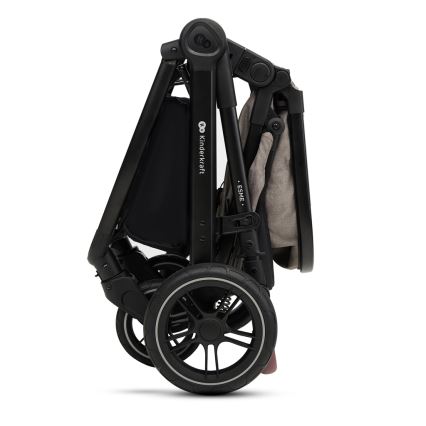 KINDERKRAFT - Kombinuotas vežimėlis 3in1 ESME Sand smėlio spalva + automobilio sėdynė MINK PRO