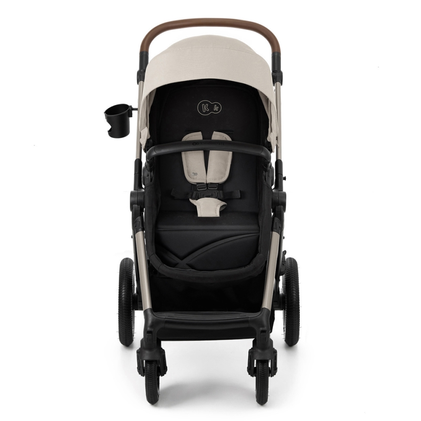 KINDERKRAFT - Kombinuotas vežimėlis 3in1 MOOV 2 AIR Moonlight pilka + automobilio sėdynė MINK PRO