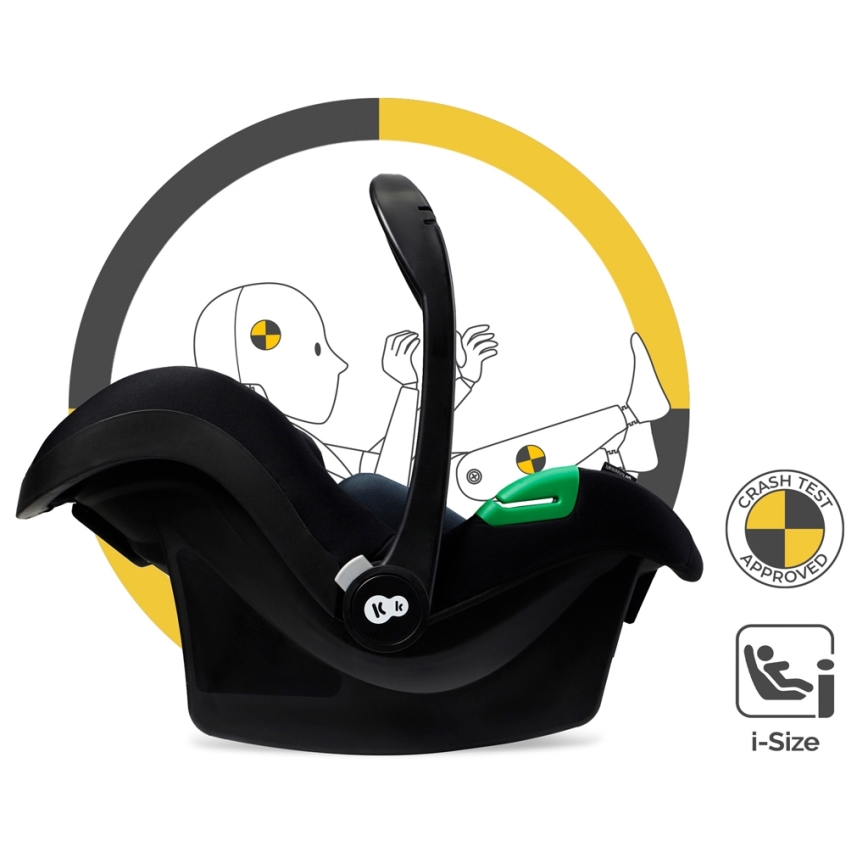 KINDERKRAFT - Kombinuotas vežimėlis 3in1 MOOV 2 AIR Moonlight pilka + automobilio sėdynė MINK PRO