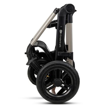 KINDERKRAFT - Kombinuotas vežimėlis 3in1 MOOV 2 AIR Moonlight pilka + automobilio sėdynė MINK PRO