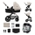 KINDERKRAFT - Kombinuotas vežimėlis 3in1 MOOV 2 AIR Moonlight pilka + automobilio sėdynė MINK PRO