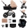 KINDERKRAFT - Kombinuotas vežimėlis 3in1 MOOV 2 AIR Sand smėlio spalva + automobilio sėdynė MINK PRO