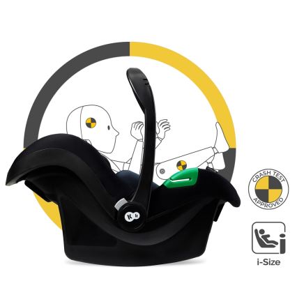 KINDERKRAFT - Kombinuotas vežimėlis 3in1 MOOV 2 AIR Sand smėlio spalva + automobilio sėdynė MINK PRO