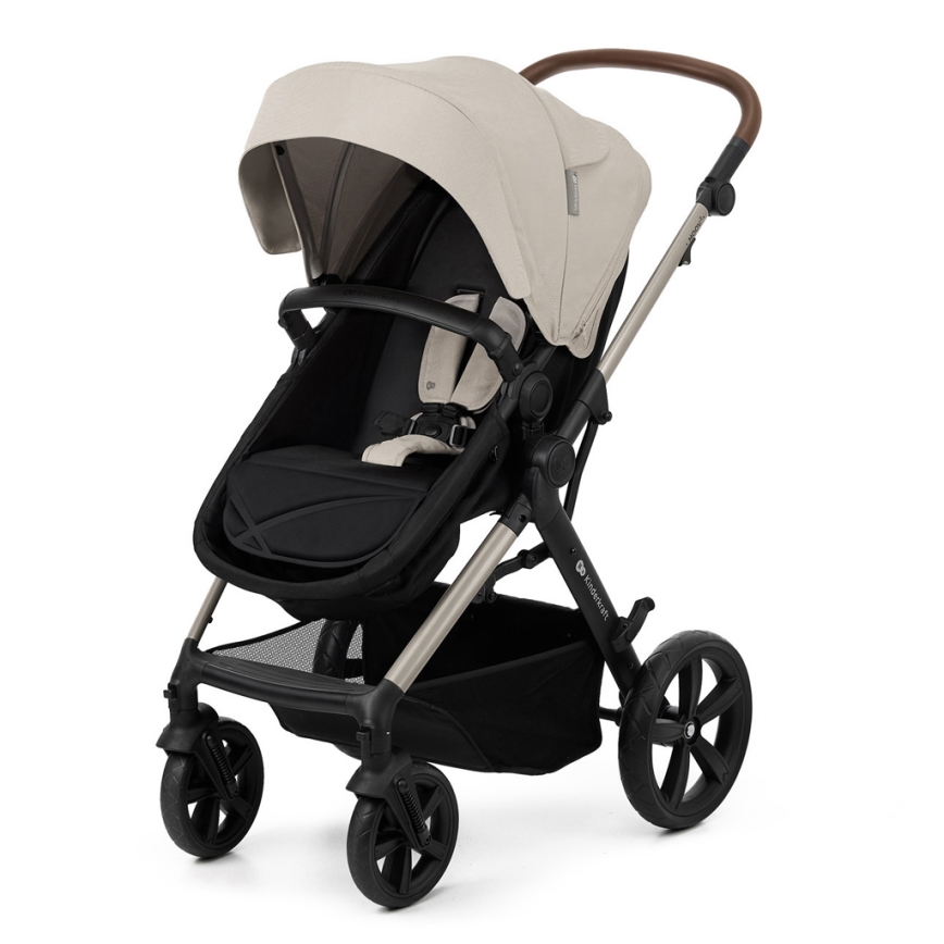 KINDERKRAFT - Kombinuotas vežimėlis 3in1 MOOV 2 Moonlight pilka + automobilio sėdynė MINK PRO