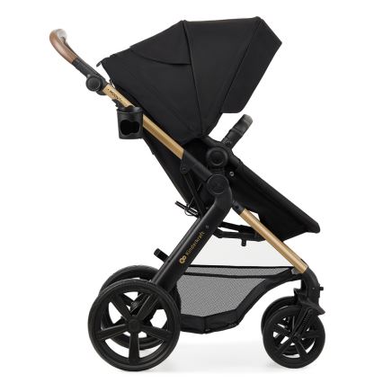 KINDERKRAFT - Kombinuotas vežimėlis 3in1 MOOV 2 Pure juoda + automobilio sėdynė MINK PRO