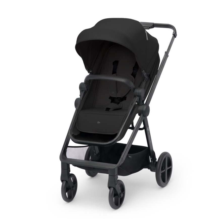 KINDERKRAFT - Kombinuotas vežimėlis 3in1 NEWLY Klasikinis juoda  + automobilio sėdynė MINK PRO