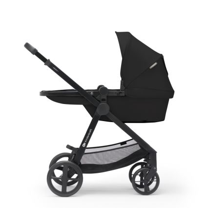KINDERKRAFT - Kombinuotas vežimėlis 3in1 NEWLY Klasikinis juoda  + automobilio sėdynė MINK PRO