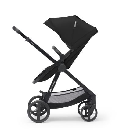 KINDERKRAFT - Kombinuotas vežimėlis 3in1 NEWLY Klasikinis juoda  + automobilio sėdynė MINK PRO