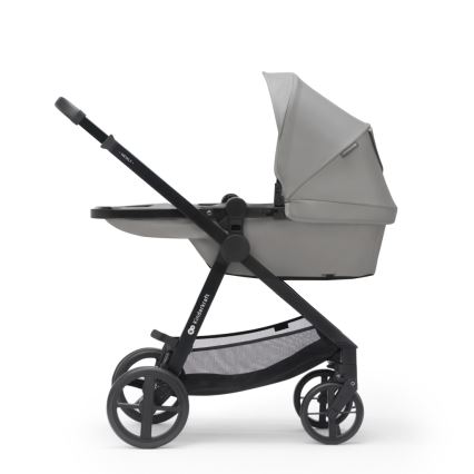 KINDERKRAFT - Kombinuotas vežimėlis 3in1 NEWLY Moonlight pilka  + automobilio sėdynė MINK PRO