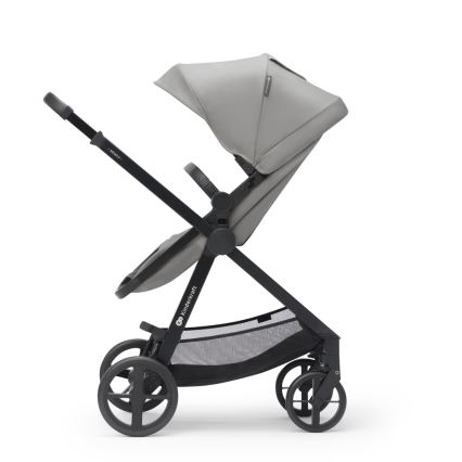 KINDERKRAFT - Kombinuotas vežimėlis 3in1 NEWLY Moonlight pilka  + automobilio sėdynė MINK PRO