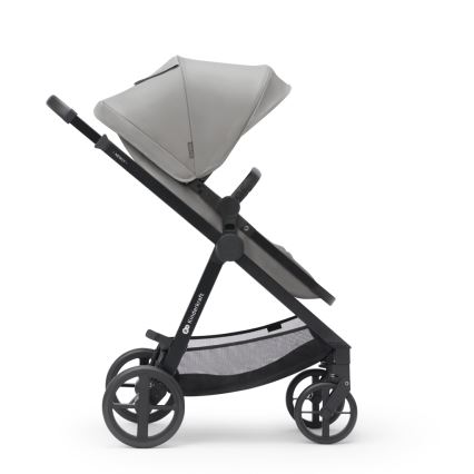 KINDERKRAFT - Kombinuotas vežimėlis 3in1 NEWLY Moonlight pilka  + automobilio sėdynė MINK PRO