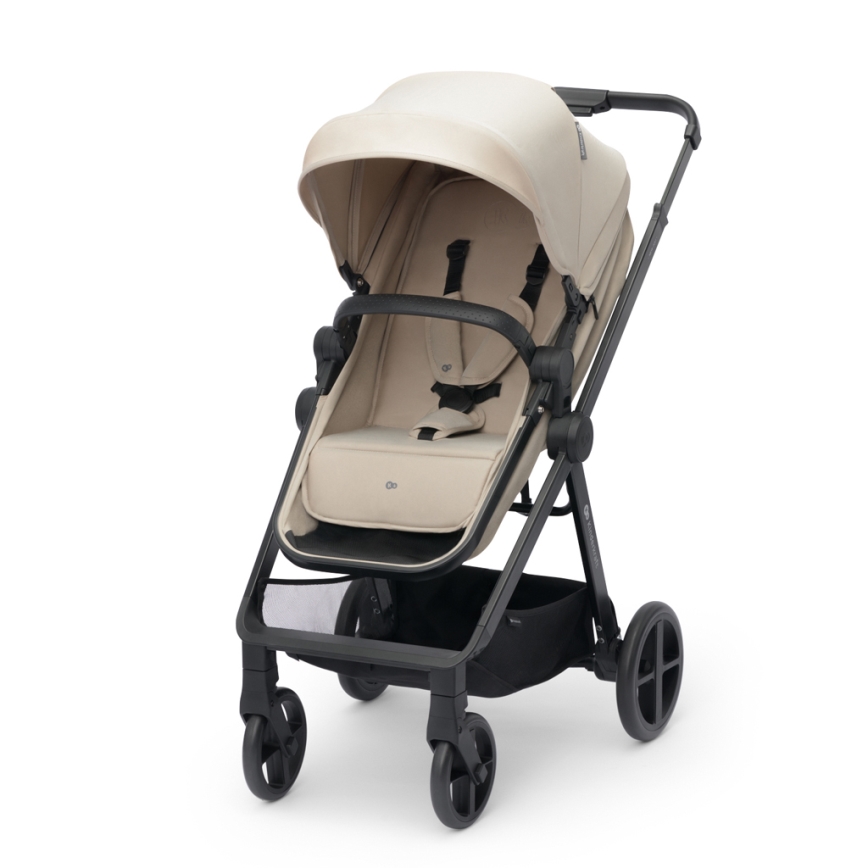 KINDERKRAFT - Kombinuotas vežimėlis 3in1 NEWLY Sand smėlio spalva + automobilio sėdynė MINK PRO