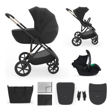 KINDERKRAFT - Kombinuotas vežimėlis 3in1 PRIME 3 Venezian Black