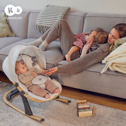 KINDERKRAFT - Kūdikio gultukas ELSU pilkas