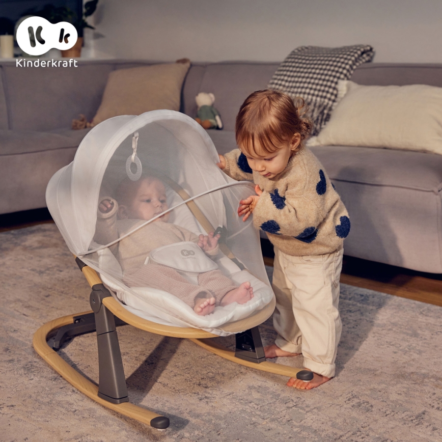 KINDERKRAFT - Kūdikio gultukas ELSU pilkas