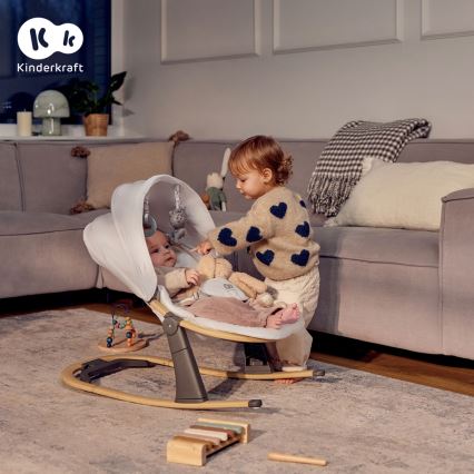 KINDERKRAFT - Kūdikio gultukas ELSU pilkas