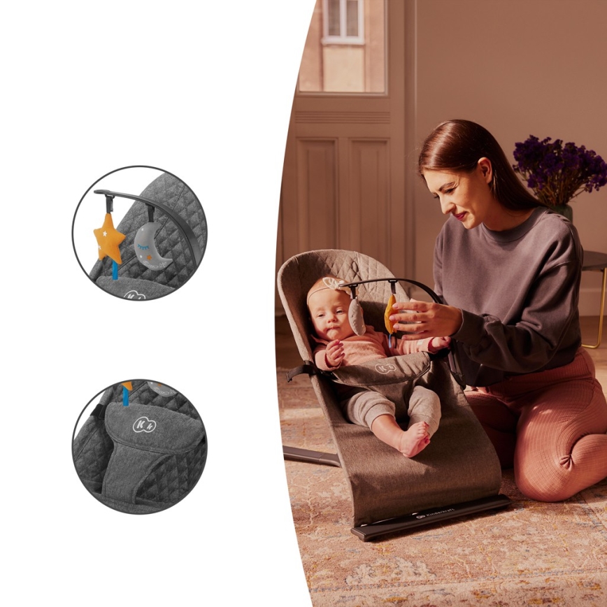 KINDERKRAFT - Kūdikio gultukas MIMI pilka