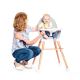 KINDERKRAFT - Kūdikių valgomojo kėdė FINI pilka/balta