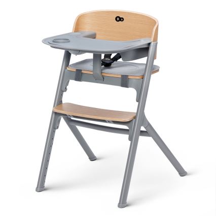 KINDERKRAFT SELECT - Vaikiška valgomojo kėdė 3in1 LIVY Premium ąžuolas + gultukas CALMEE