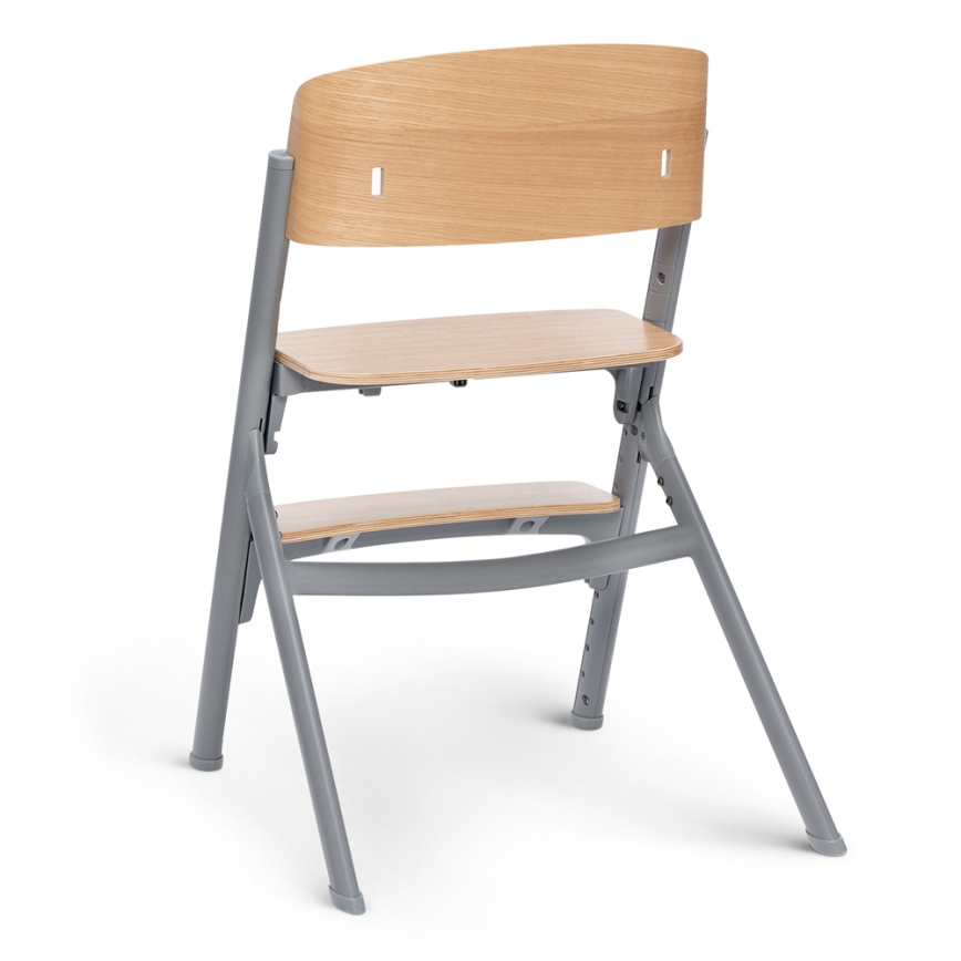 KINDERKRAFT SELECT - Vaikiška valgomojo kėdė 3in1 LIVY Premium ąžuolas + gultukas CALMEE