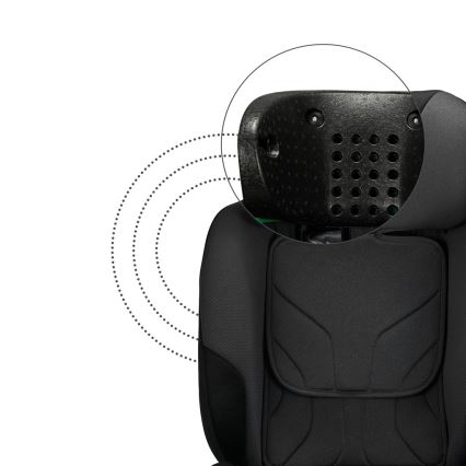 KINDERKRAFT SELECT - Autokėdutė I-FIX (40-150 cm) Grafito juoda