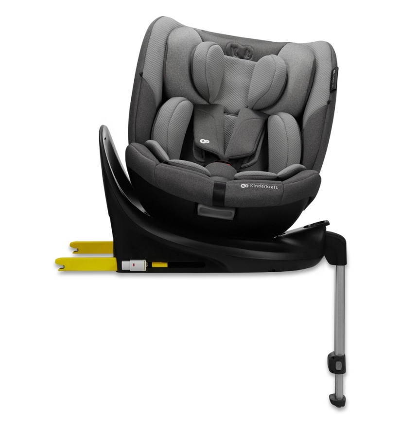 KINDERKRAFT SELECT - Automobilio sėdynė I-FIX (40-150 cm) Cool pilka