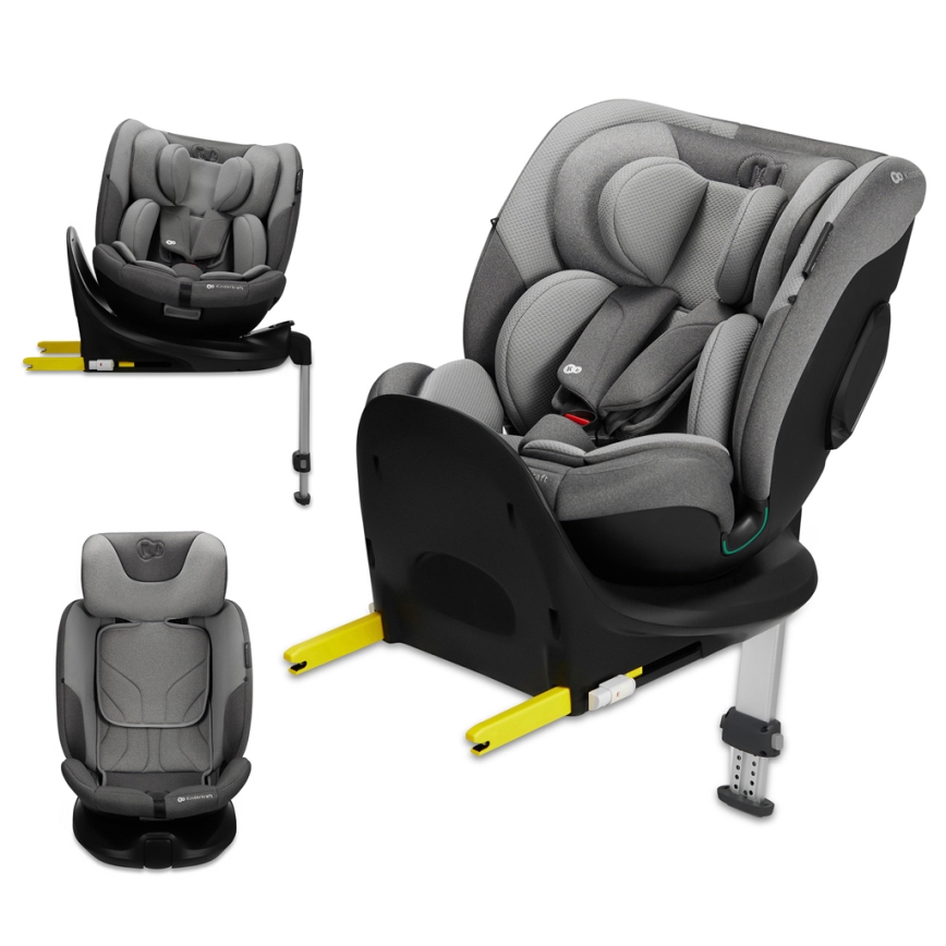 KINDERKRAFT SELECT - Automobilio sėdynė I-FIX (40-150 cm) Cool pilka