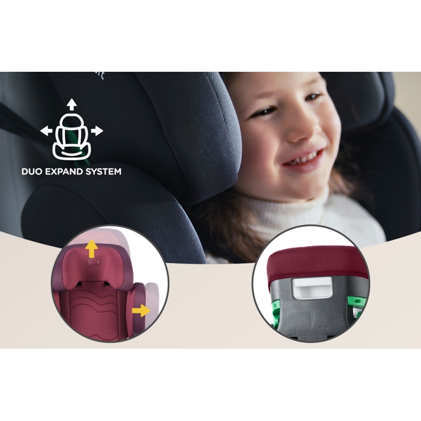 KINDERKRAFT SELECT - Automobilio sėdynė XPAND 2 i-Dydis (100-150 cm) Premium Cherry pearl