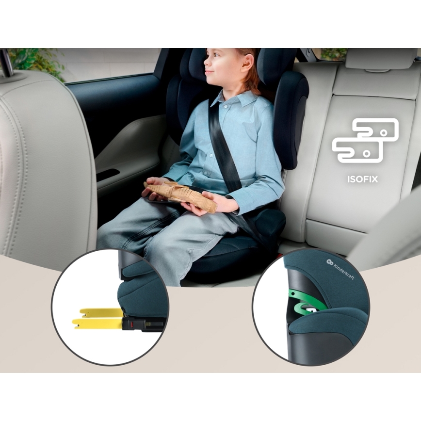 KINDERKRAFT SELECT - Automobilio sėdynė XPAND 2 i-Dydis (100-150 cm) Premium Harbour mėlyna