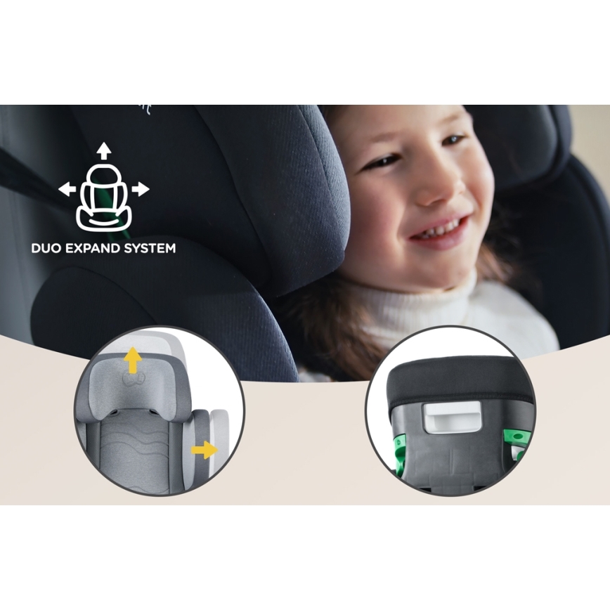 KINDERKRAFT SELECT - Automobilio sėdynė XPAND 2 i-Dydis (100-150 cm) Premium Raketa pilka