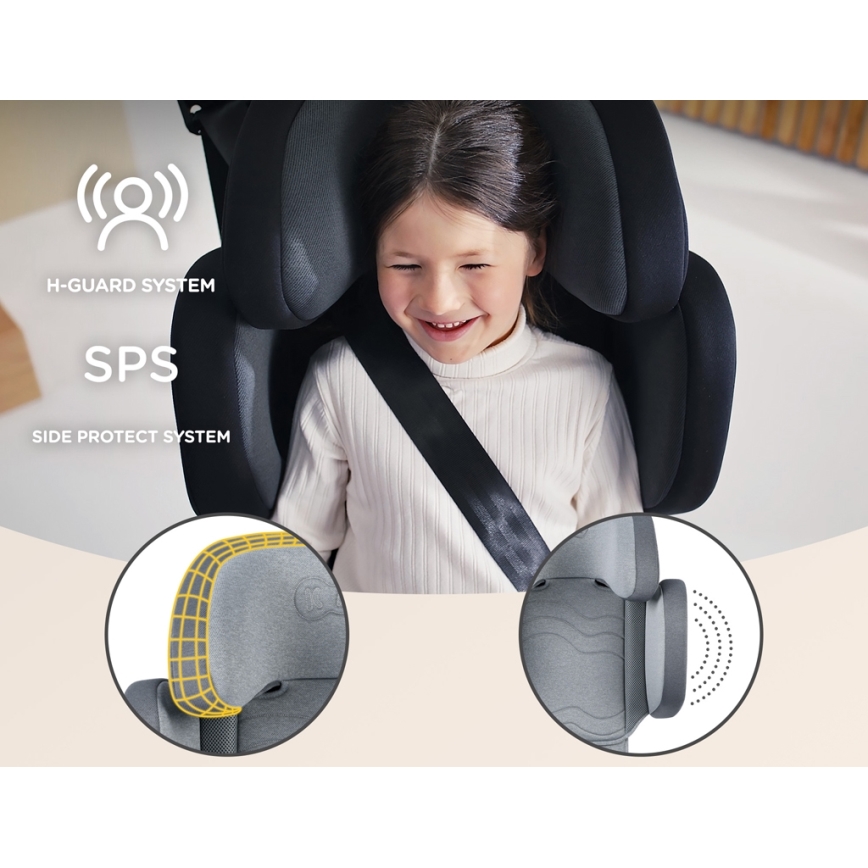 KINDERKRAFT SELECT - Automobilio sėdynė XPAND 2 i-Dydis (100-150 cm) Premium Raketa pilka