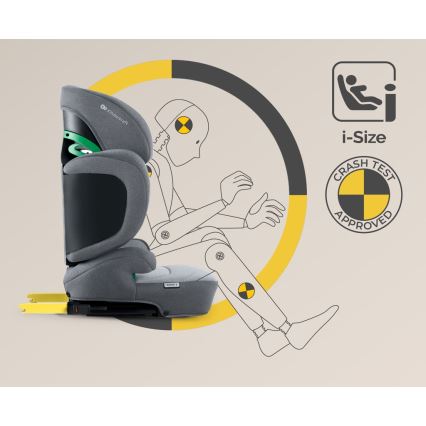 KINDERKRAFT SELECT - Automobilio sėdynė XPAND 2 i-Dydis (100-150 cm) Premium Raketa pilka